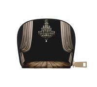 Lustre de salle de bal pour femme en cuir PU avec coque pour cartes, clip pour cartes de crédit, sac de rangement en cuir avec fermeture éclair, blanc, Taille unique