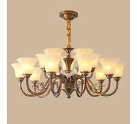 Lustre de Style Campagnard, Plafonnier En Laiton, Éclairage de Luxe, Lustre Élégant, Éclairage D'Intérieur, Lampe de Salle À Manger, Design Classique, Décoration Intérieure, Lustre Tout Cuivre, 3 Tête