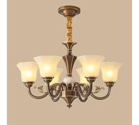 Lustre de Style Campagnard, Plafonnier En Laiton, Éclairage de Luxe, Lustre Élégant, Éclairage D'Intérieur, Lampe de Salle À Manger, Design Classique, Décoration Intérieure, Lustre Tout Cuivre, 3 Tête