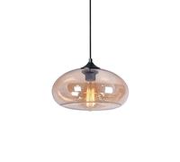 Lustre de Style Minimaliste Nordique, Lampe Suspendue Ovale en Verre à personnalité créative, Source Lumineuse E27, luminaire Suspendu à Une tête, luminaires décoratifs pour Salon, Cuisine, hôtel