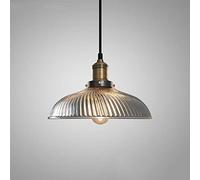 Lustre de Style rétro américain, Suspension à Une tête en Verre, Suspension à Rayures