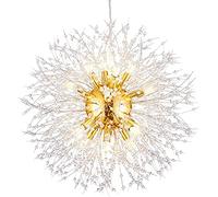 Lustre Décoratif En Cristal Pyrotechnique En Forme de Pissenlit Pour Salon, Salle À Manger, Chambre À Coucher, Cuisine/Or/16