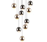 Lustre d'escalier Moderne, Suspension LED Minimaliste, lustres Longs et créatifs, suspensions Lumineuses en Aluminium, plafonniers pour Villa, Cages d'escalier et Salon (Taille : 10