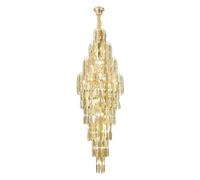 Lustre d'escalier rotatif duplex moderne cage architecturale lustre long lampes en cristal de hall villa atmosphérique,lumières suspendues