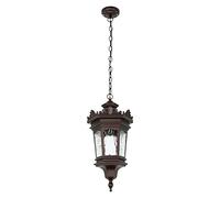 Lustre d'extérieur Suspendu pour Porche, luminaire extérieur rétro en Verre, Plafond en Aluminium, Patio, Ferme, belvédère, Porte