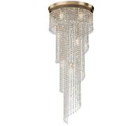 Cascade Lustre Doré Antique & Cristal, 12 Lumières, E14 Autre
