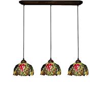 Lustre Durable, Lampe Suspendue américaine rétro en Raisin/vitrail de 8 Pouces, Lampe Suspendue créative pour Bar-Restaurant, E27, A, Taille: C (Taille : D)