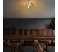 Lustre élégant chromé, corps en métal, 41 x 16 x 25 cm | LED SMD 11 W 3000 K | Éclairage élégant pour décoration d'intérieur moderne, indice IP20