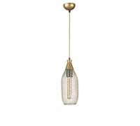 Lustre élégant doré, hauteur réglable 70 cm, corps en métal avec revêtement antique, culot E27 max 40 W, parfait pour la décoration d'intérieur et l'éclairage moderne.