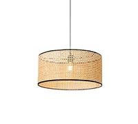 Lustre élégant en Bambou de Style Japonais, Suspension en rotin et Osier, idéal pour la décoration d'une Chambre ou d'un Bar