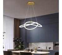 Lustre en acrylique Lustres LED modernes Anneau suspendu Luminaire de plafond Lampe suspendue linéaire réglable,Lustres