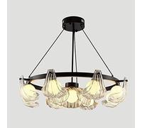Lustre en coquillage d'Europe du Nord, moderne, Compatible with salle à manger, lampes suspendues cristal LED, étude de mode, intensité variable tricolores,lumières suspendues