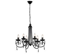 Lustre en Cristal 6 Ampoules Design Élégant Lampe Luminaire Plafonnier vidaXL
