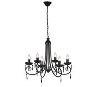 Lustre en Cristal 6 Ampoules Design Élégant Lampe Luminaire Plafonnier vidaXL