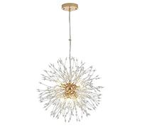Lustre en Cristal à 8 lumières avec feu d'artifice, G9, éclairage Suspendu Moderne réglable pour Salon, Chambre à Coucher, Cuisine