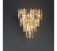 Lustre en Cristal de Coquille créative E14, Lampe en Cristal de Luxe légère et Moderne, pour l'éclairage d'étude de la Salle à Manger du Salon, Applique Murale à 3 têtes