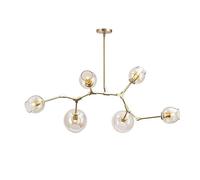Lustre en Cristal de Diamant de Luxe, Grand Lustre de Salon, éclairage de Couloir, décoration d'intérieur, Lampes LED en Cristal, Correspondance Parfaite, 6 LED de 31 cm (Une Couleur, 1 LED de 12 cm)
