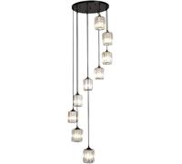 Lustre en cristal de luxe léger, lustre en cristal d'escalier duplex, moderne, goutte de pluie, pendentif, Long et haut plafond suspendu,Lustres