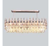 Lustre en Cristal de Luxe Moderne et léger E14, Lampe en Cristal créative de Haute qualité, pour Salon, Chambre à Coucher, Salle à Manger, Lampes et lanternes, Ovale 100 cm