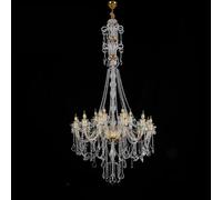 Lustre En Cristal De Style Français, Suspension De Salle À Manger,Convient Aux Chambres,Salles À Manger,Escaliers Duplex,Clubs De Loisirs,Villas,Couloirs,Hôtels(18-head)