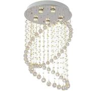 Lustre en cristal d'intérieur à LED, lampe suspendue moderne for salon, chambre à coucher, table à manger, luminaire suspendu for hall d'entrée, lustre suspendu