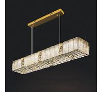 Lustre en Cristal émaillé de Luxe léger, Lustre rectangulaire Simple Moderne, Lustre créatif pour la Maison, pour Salon, Salle à Manger, Chambre à Coucher, 100 cm