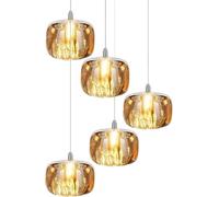 Lustre en cristal G4 moderne, suspension romantique, plafonnier, boule de, 11 lumières, compatible avec escalier, salon, Rétro