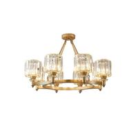 Lustre en cristal LED élégant - Suspension prismatique circulaire moderne pour salon, chambre, restaurant, café et bar - Plafonnier élégant pour décoration domestique et commerciale Beauty Comes