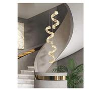 Lustre en cristal LED forme de spirale, éclairage d'escalier, suspendu luxe for Restaurant,lumières suspendues