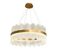 Lustre en cristal, LED salle à manger salon fil suspendu réglable 3 couleurs gradation suspension, acier inoxydable moderne minimaliste chambre suspension éclairage (Couleur : 40cm) interesting