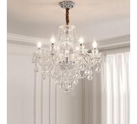 Lustre en Cristal, luminaire Suspendu de Luxe, Lampe Suspendue Moderne et élégante, lustres Suspendus en Forme de Gouttes de Pluie pour Salle à Manger, Salon, Chambre, Cuisine, entrée, 8 lumières (6
