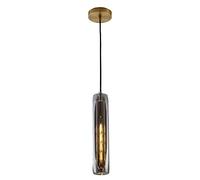 Lustre en cristal moderne en cuivre complet support de lampe en cuivre abat-jour brillant simple tête pendentif plafond compatible avec bar dans le salon salle à manger chambre à coucher, appareil