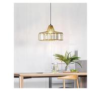 Lustre en Cristal Moderne et créatif E27 Noir/doré, Petite Lampe Suspendue adaptée à l'éclairage de Chevet ou de Salle à Manger, éclairage Moderne(Gold,32CM)