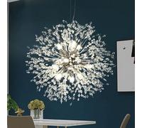 Lustre en Cristal Moderne pour Chambre à Coucher, Salon, Salle à Manger, Cuisine, Design Contemporain de feu d'artifice avec Satellite Artificiel, luminaire élégant, pièce maîtresse de décor