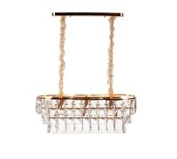 Lustre en cristal moderne pour salon doré - Ovale 80 cm - San Francisco