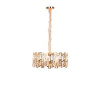 Lustre en cristal moderne pour salon doré - Rond 50 cm - New York