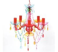 vidaXL Lustre 240311 Cristal 5 feux Multicolore Classique