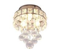 Lustre en Cristal - Plafonnier Luminaire - Suspension Métal - Lustre pampilles cristal - Lustre plafonnier cristal - Eclairage Suspendu Cristal