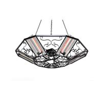 Lustre en fer forgé à émetteurs infrarouge noirs - FRICO - LUF0815B