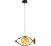 Lustre en forme de poisson, hauteur réglable, compatible avec les ampoules E27, tête unique-a, pas d'ampoule