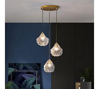 Lustre En Verre Clair Réglable Creative Forme De Coquillage Pendentif Lumière Moderne Simple Tête Unique Lampe Suspendue Pour Salle À Manger Cuisine Île Chambre Chevet Luminaire Present
