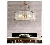 Lustre en Verre d'eau de Luxe Moderne doré pour décoration de Salon, Restaurant, Salle à Manger, Villa, Chambre à Coucher, éclairage Moderne(60cm)