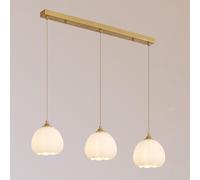 Lustre en Verre Fleur en Forme De Pendentif Design, Luminaire Suspendu Moderne, Lustre Classique en Grappe 3 Lumières Pendentif éclairage De Plafond E27, C