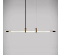 Lustre en verre LED suspension linéaire éclairage d'îlot de cuisine lustres suspendus en tube de verre moderne lampes suspendues à longue bande pour lampes de bureau de chambre à coucher de salon