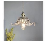 Lustre en Verre Nordique Vintage pour Bar, Restaurant, Lampe de Chevet, café, Chambre à Coucher, éclairage Moderne(Clear)