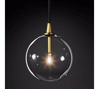 Lustre en Verre Transparent de Style améin, Lampe Suspendue à Une tête, Style rétro Moderne, LED G4, luminaire Suspendu pour Magasin de vêtements, Restaurant, Bar, Lustre Simple