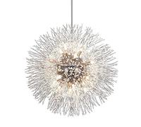 Lustre G9 Crystal Fireworks - Élégant plafonnier argenté encastré, idéal pour Les Chambres, salles à Manger, Salons et îlots de Cuisine.