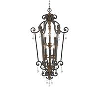 Lustre GOTICA 4 Bronze 6-Arm Ø52Cm Ajustable Rustique Lampe Salle De Séjour
