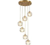 Lustre Industriel Moderne, Lustre en Cristal Réglable, Douille De Lampe G9, Luminaire De Lustre, éclairage Pendant pour Salle à Manger Cuisine, Brass, 3 Lights - Rectangular Base