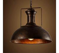 SIBEG Lustre Industriel Vintage en Forme de dôme/Bol en Forme de Bol en métal rouillé pour loft Rustique, éclairage de Plafond, Abat-Jour Suspendu pour Cuisine, loft, Bar, café, sous-Sol E27/E26
